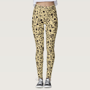 Muziekpatroon Leggings