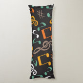 Muziekpatroon Lichaamskussen (Achterkant (Verticaal))