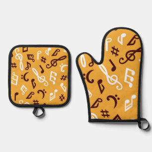 Muziekpatroon Ovenwant & Pannenlap Set