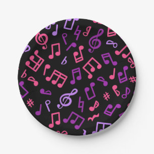 Muziekpatroon Papieren Bordje