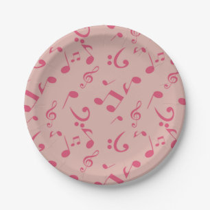 Muziekpatroon Papieren Bordje
