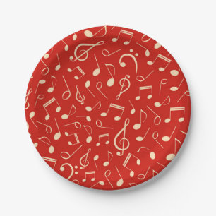 Muziekpatroon Papieren Bordje