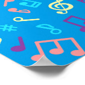 Muziekpatroon Poster (Hoek)