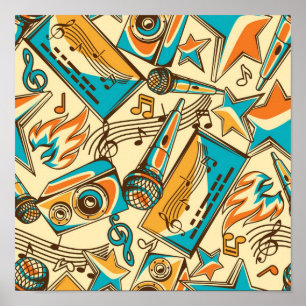 Muziekpatroon Poster