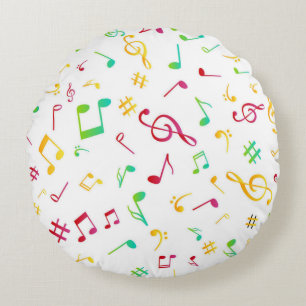 Muziekpatroon Rond Kussen
