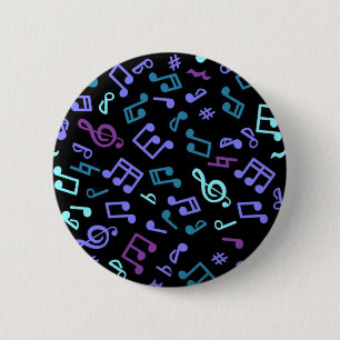 Muziekpatroon Ronde Button 5,7 Cm