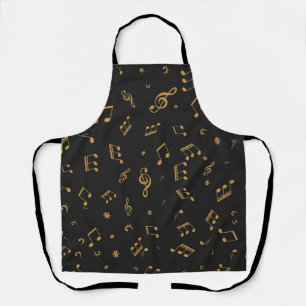 Muziekpatroon Schort