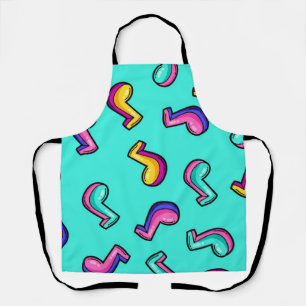 Muziekpatroon Schort