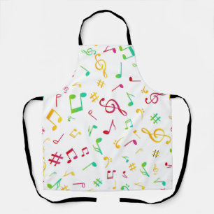 Muziekpatroon Schort