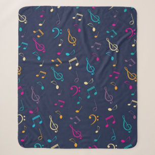 Muziekpatroon Sherpa Deken