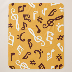 Muziekpatroon Sherpa Deken