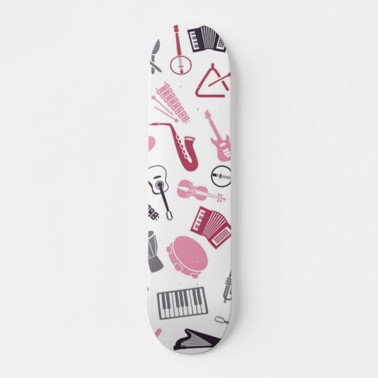Muziekpatroon Skateboard (Voorkant)