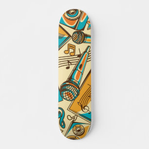 Muziekpatroon Skateboard