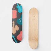 Muziekpatroon Skateboard (Voorkant)