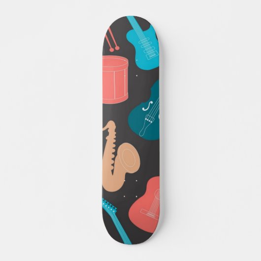 Muziekpatroon Skateboard (Voorkant)