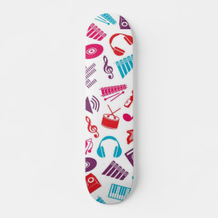 Muziekpatroon Skateboard