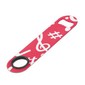 Muziekpatroon Speed Flessenopener (Achterkant Gekanteld)