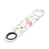 Muziekpatroon Speed Flessenopener (Achterkant Gekanteld)