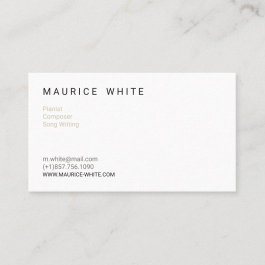 Muziekpatroon Visitekaartje (Voorkant)