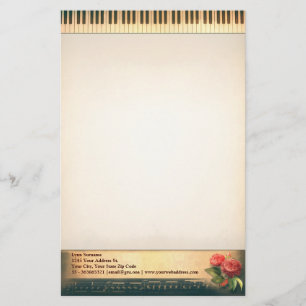  muziekpiano briefpapier ontwerp