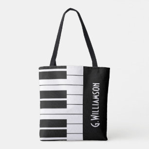 Muziekpianosleutels Jouw namen toevoegen Draagtas