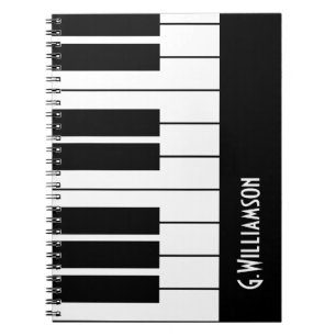 Muziekpianosleutels Jouw namen toevoegen Notitieboek