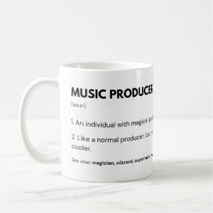 Muziekproducent en audiotechnicus productie koffiemok