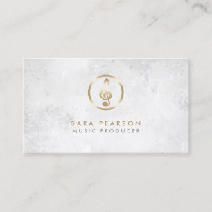 Muziekproducent Gold Gramophone Icon Visitekaartje