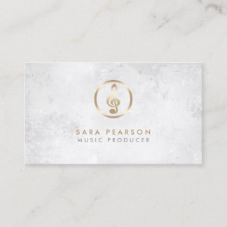 Muziekproducent Gold Gramophone Icon Visitekaartje
