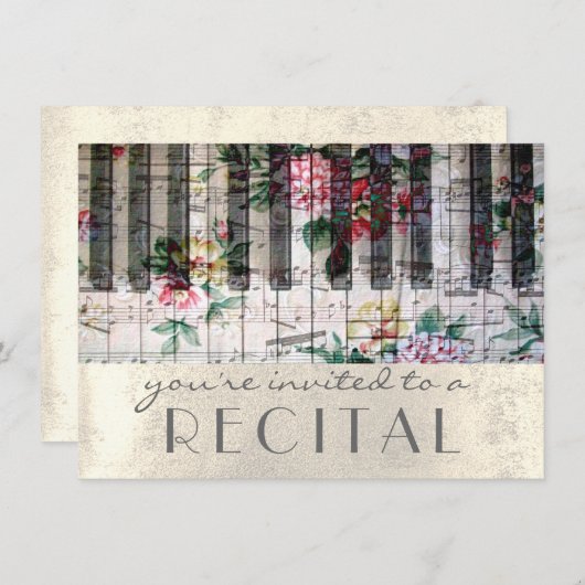  muziekrecital kaart (Voorkant / Achterkant)