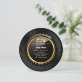 Muziekrecord | Retro-Baby shower Kaart (Staand voorkant)