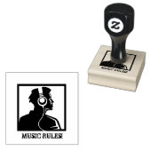 Muziekregels Rubberstempel (Gestempeld)