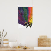  muziekregenboog, Victoriaans paardendansen Poster (Keuken)