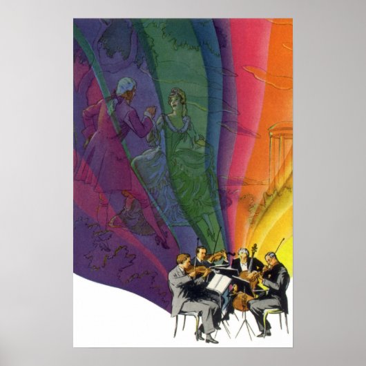  muziekregenboog, Victoriaans paardendansen Poster (Voorkant)
