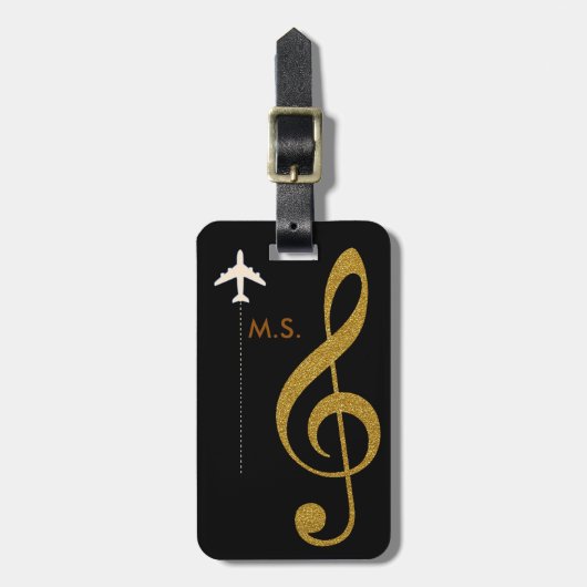 muziekreis bagagelabel (Voorkant verticaal)