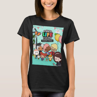 Muziekretro Manga Toca Boca Anime Cute Graphic Gif T-shirt