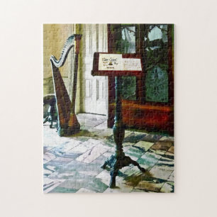 Muziekruimte met Harp Legpuzzel