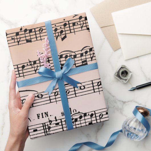 Muzieksamenstelling op verloopachtergrond cadeaupapier (Geschenken)