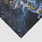 Muzieksaxofone met octopus tissuepapier (Detail)