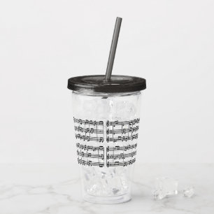 Muziekscore acrylgetumblers acryl drinkbeker