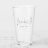 Muziekscore Drink glas (Achterkant)