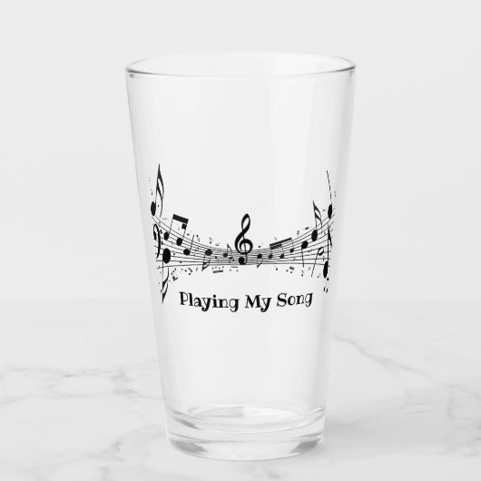 Muziekscore Drink glas (Voorkant)