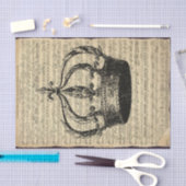 Muziekscore en kroon tissuepapier (Craft)