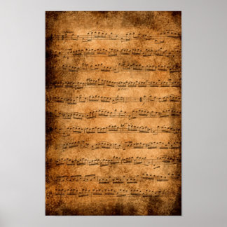 Muziekscore - poster