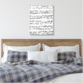 Muziekscore van Johann Sebastian Bach Canvas Afdruk (Insitu (Slaapkamer))