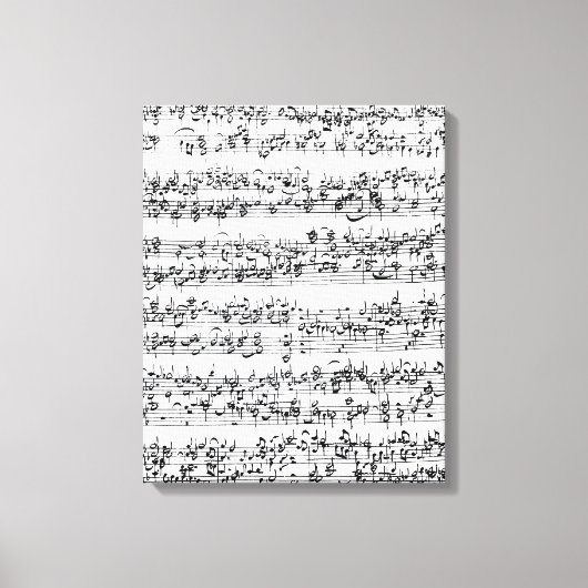 Muziekscore van Johann Sebastian Bach Canvas Afdruk (Voorkant)
