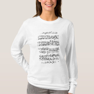 Muziekscore van Johann Sebastian Bach T-shirt