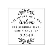 Muziekscript De toekomst Mr & Mrs Retouradres Rubberstempel (Afrduk)