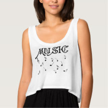 Muziekshirt met muzieknotities