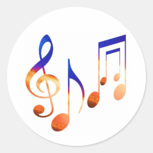 Muzieksignalen dansen ronde sticker